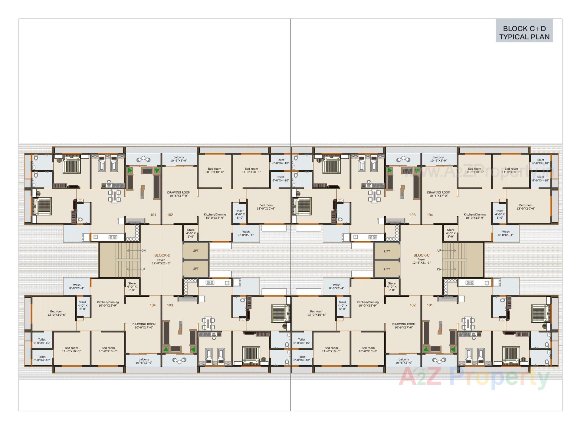 Layout of real estate project Paras Residency located at Nana-chiloda, Gandhinagar, Gujarat