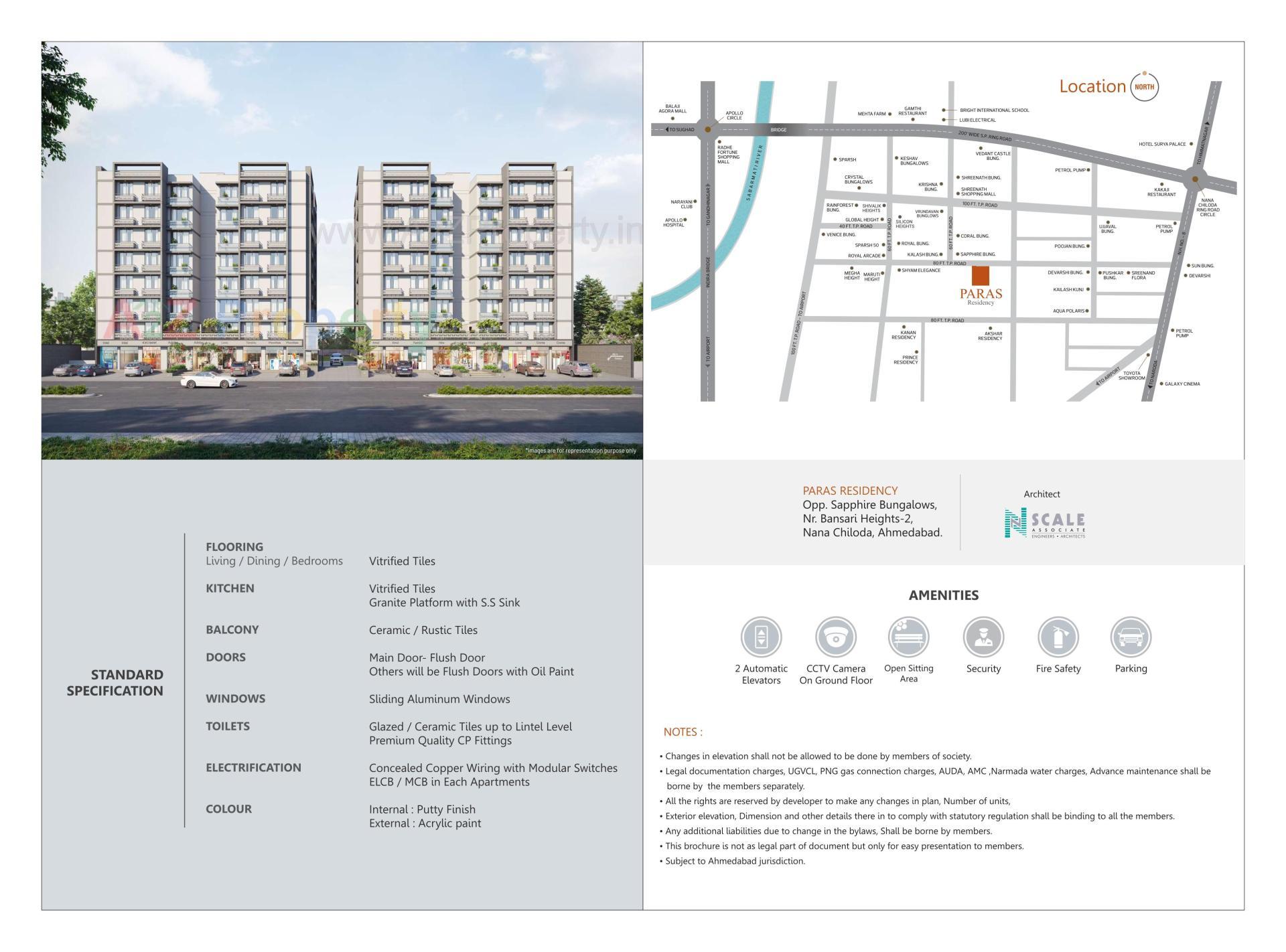  of real estate project Paras Residency located at Nana-chiloda, Gandhinagar, Gujarat