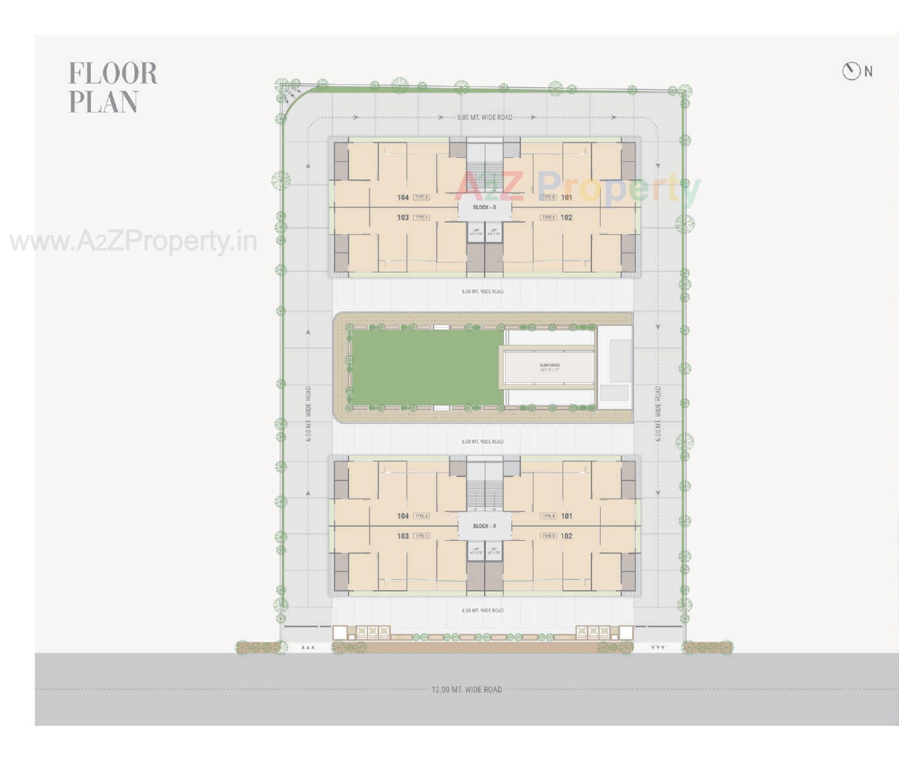 Layout of real estate project Parishram Florenza located at Khoraj, Gandhinagar, Gujarat