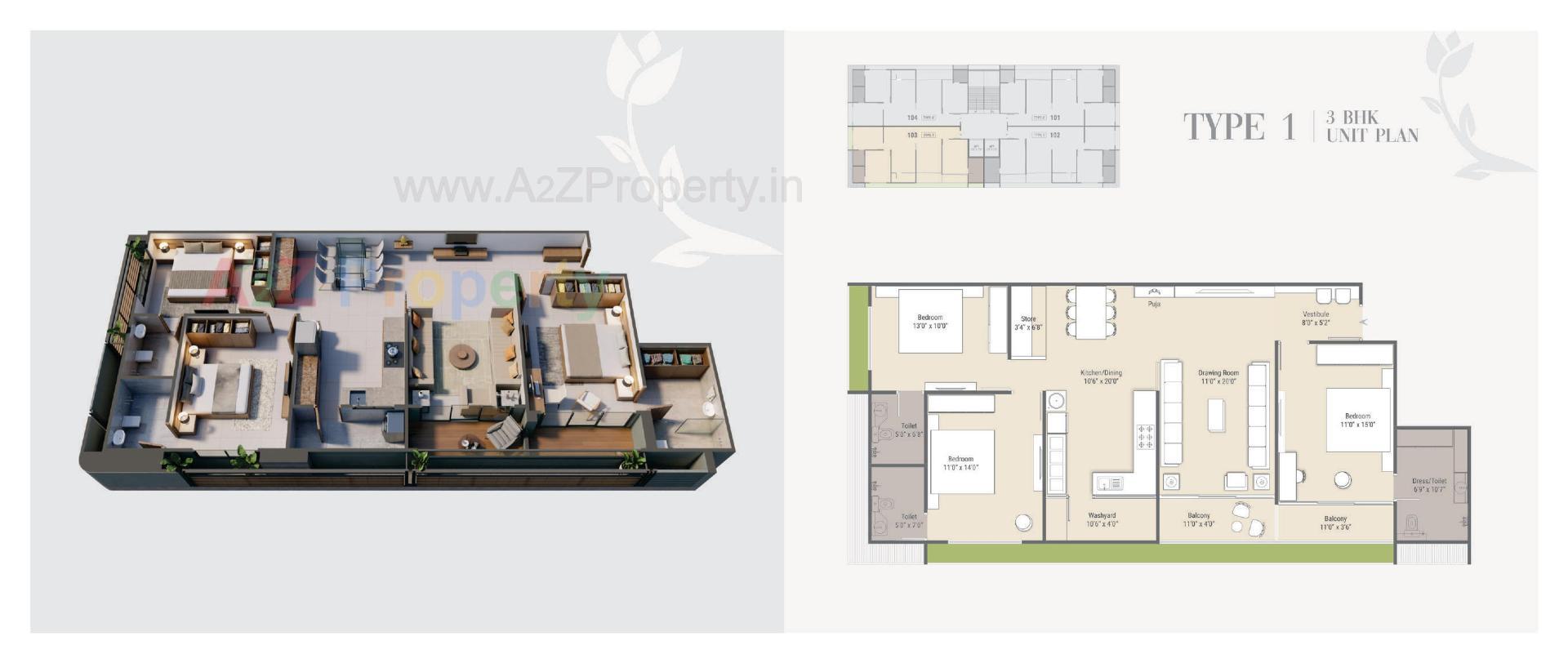 Layout of real estate project Parishram Florenza located at Khoraj, Gandhinagar, Gujarat