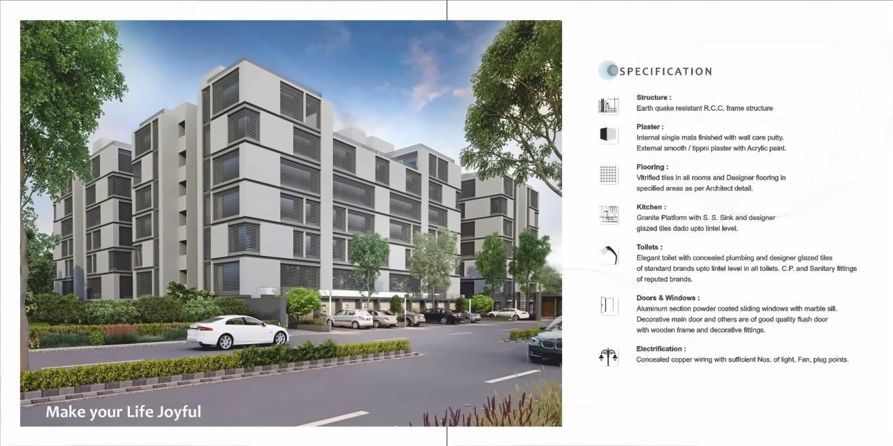 3D Elevation of real estate project Parmeshwar located at Zundal, Gandhinagar, Gujarat