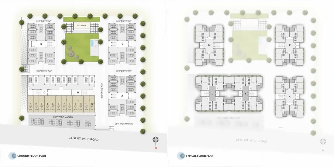 Layout of real estate project Parmeshwar located at Zundal, Gandhinagar, Gujarat