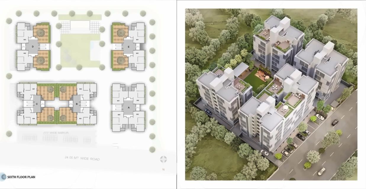 Layout of real estate project Parmeshwar located at Zundal, Gandhinagar, Gujarat