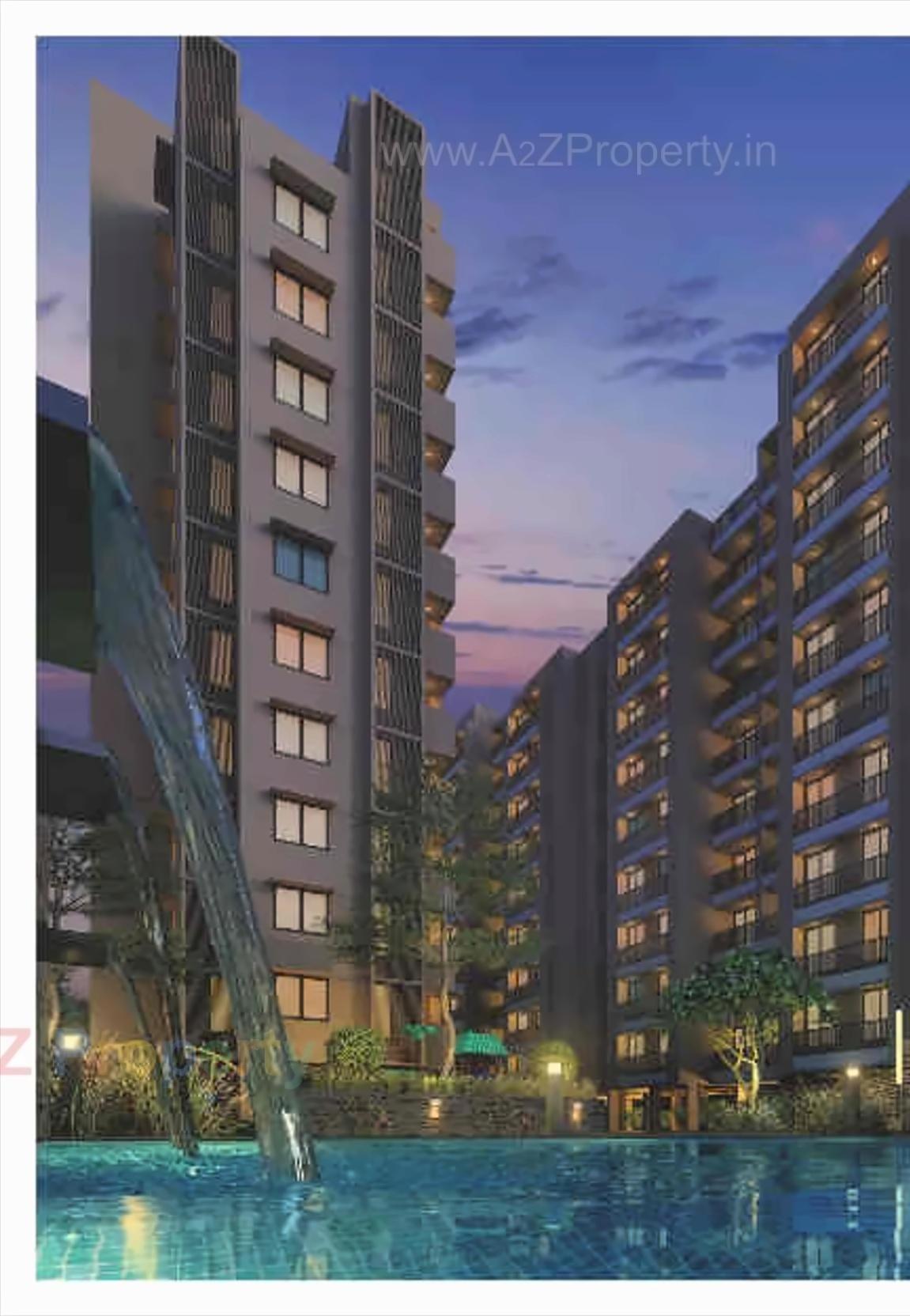 3D Elevation of real estate project Parmukh Abode located at Vasna-hadmatiya, Gandhinagar, Gujarat