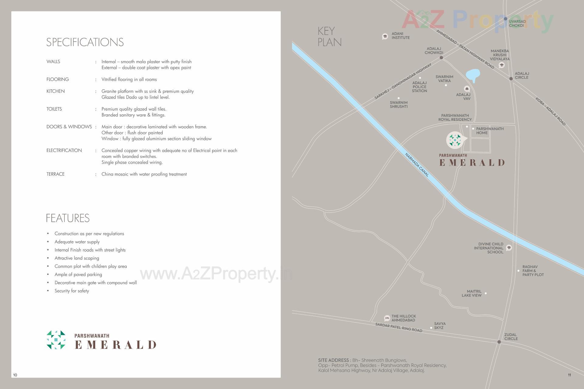  of real estate project Parshwanath Emerald located at Adalaj, Gandhinagar, Gujarat