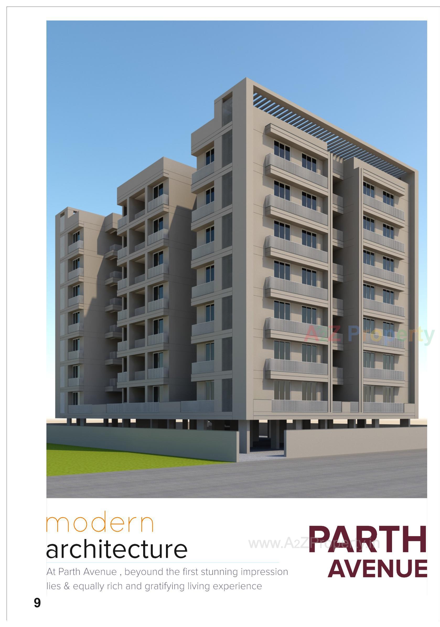3D Elevation of real estate project Parth Avenue located at Kalol, Gandhinagar, Gujarat