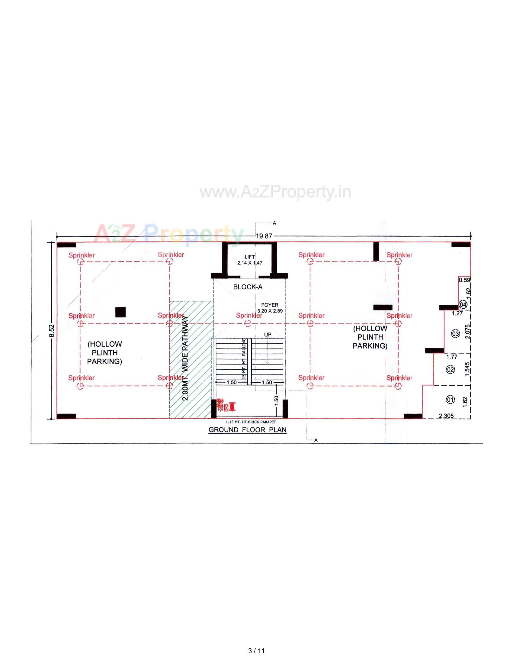 Layout of real estate project Petal located at Koteshwar, Gandhinagar, Gujarat