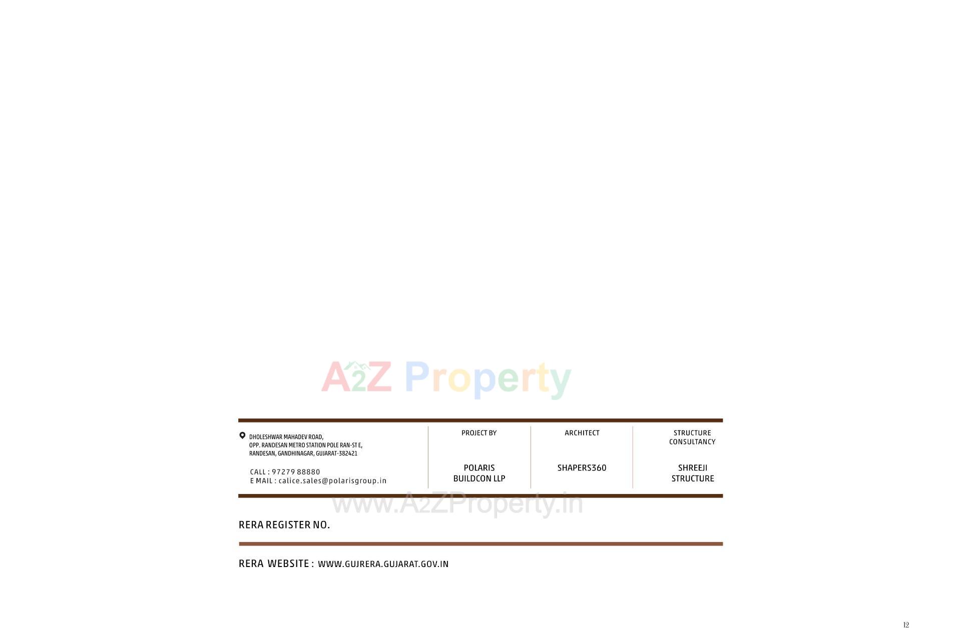  of real estate project Polaris Calice located at Randesan, Gandhinagar, Gujarat