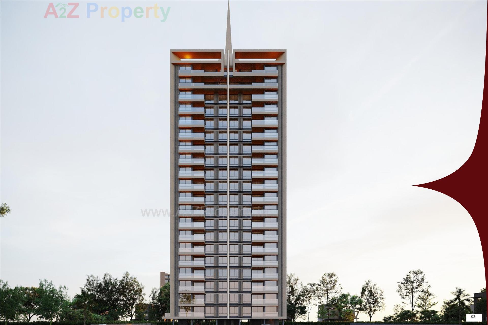 3D Elevation of real estate project Polaris Calice located at Randesan, Gandhinagar, Gujarat