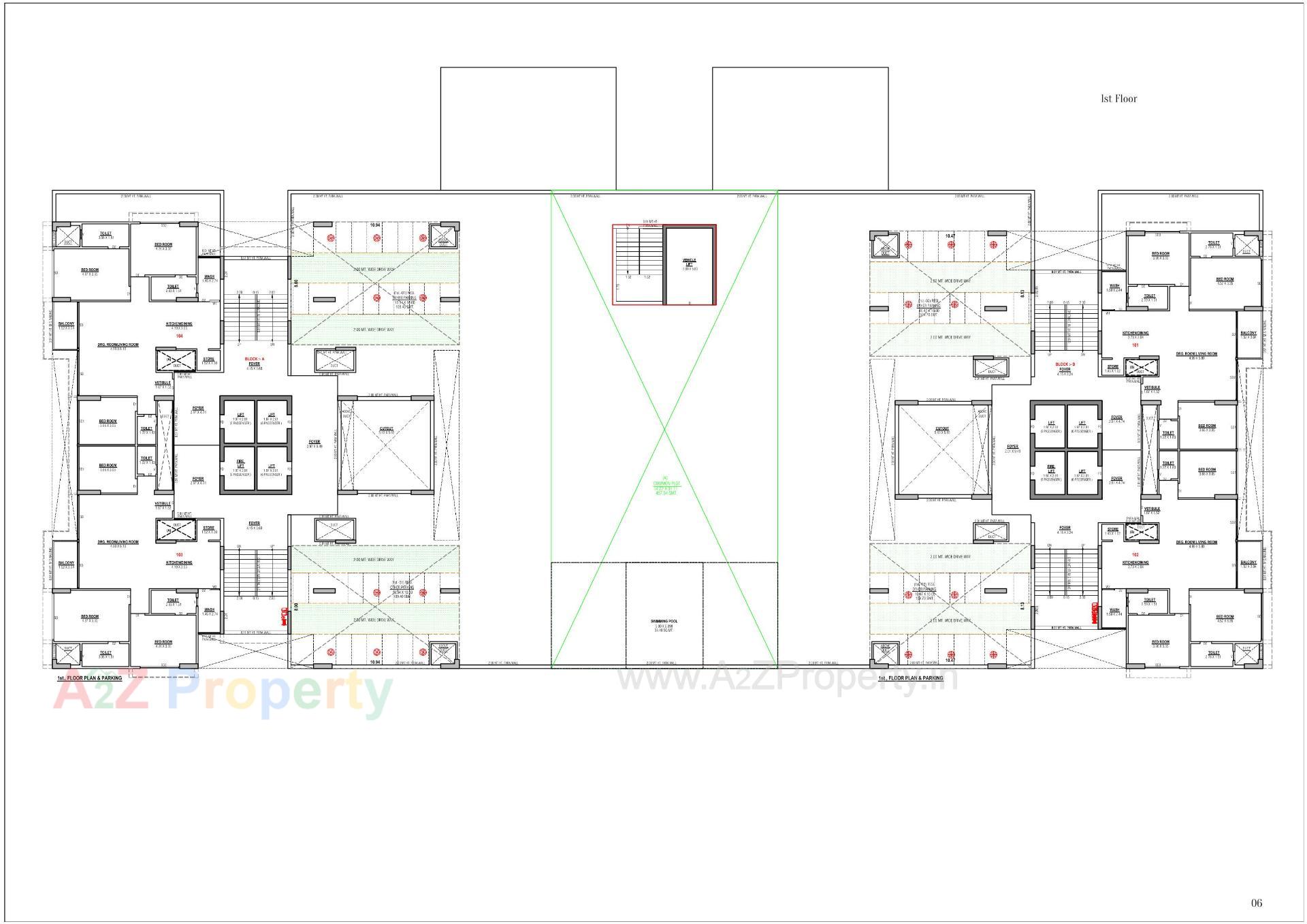 Layout of real estate project Polaris Calice located at Randesan, Gandhinagar, Gujarat