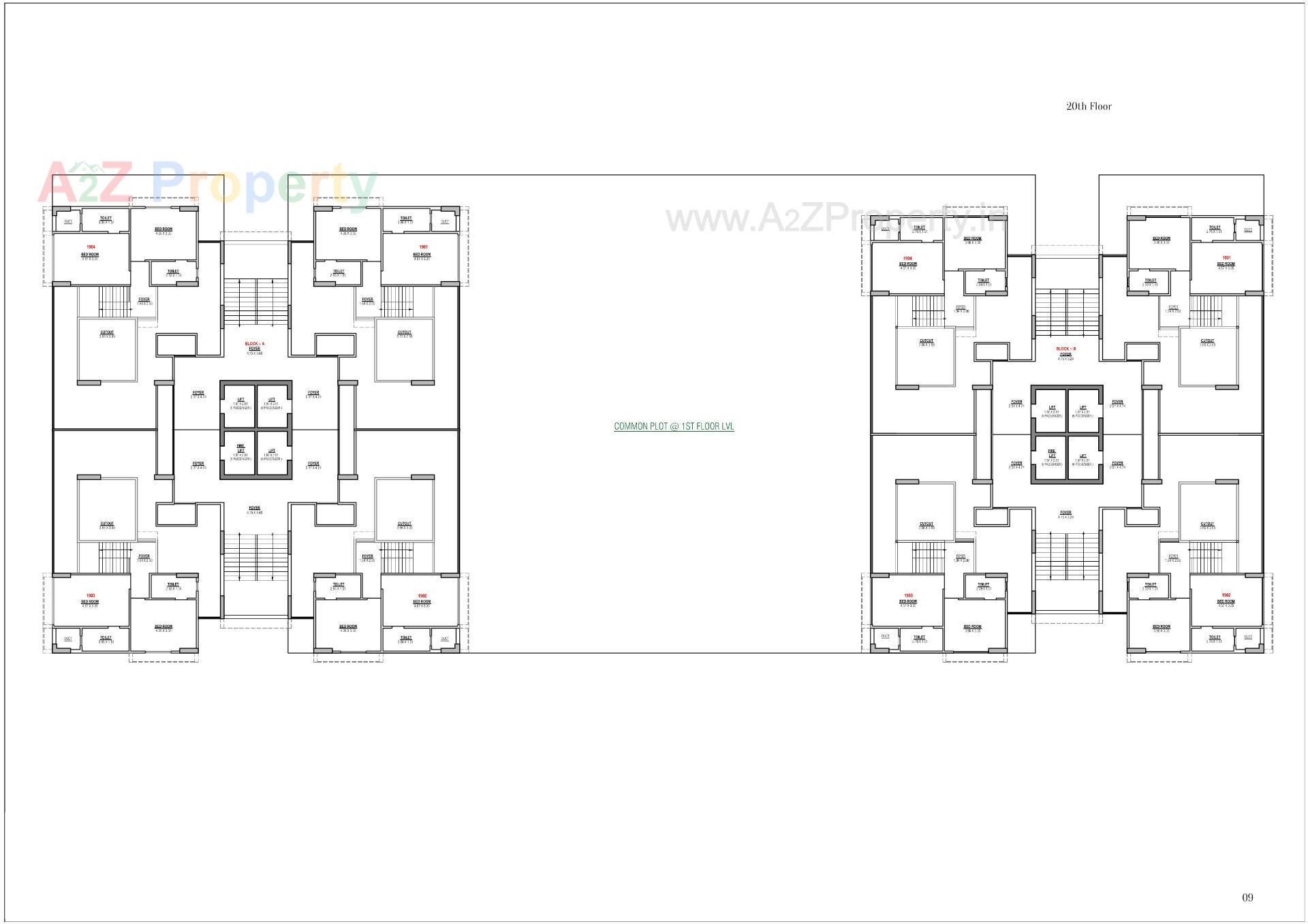 Layout of real estate project Polaris Calice located at Randesan, Gandhinagar, Gujarat