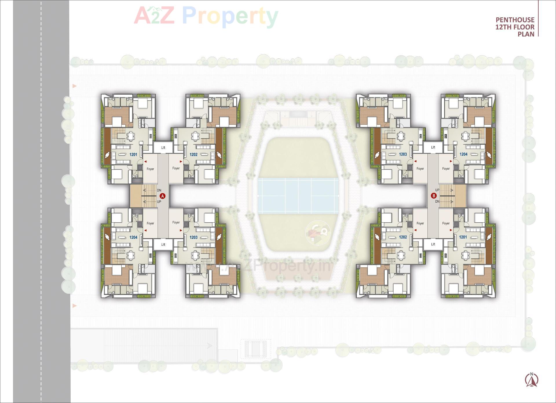 Layout of real estate project Polaris Celestia located at Koteshwar, Gandhinagar, Gujarat
