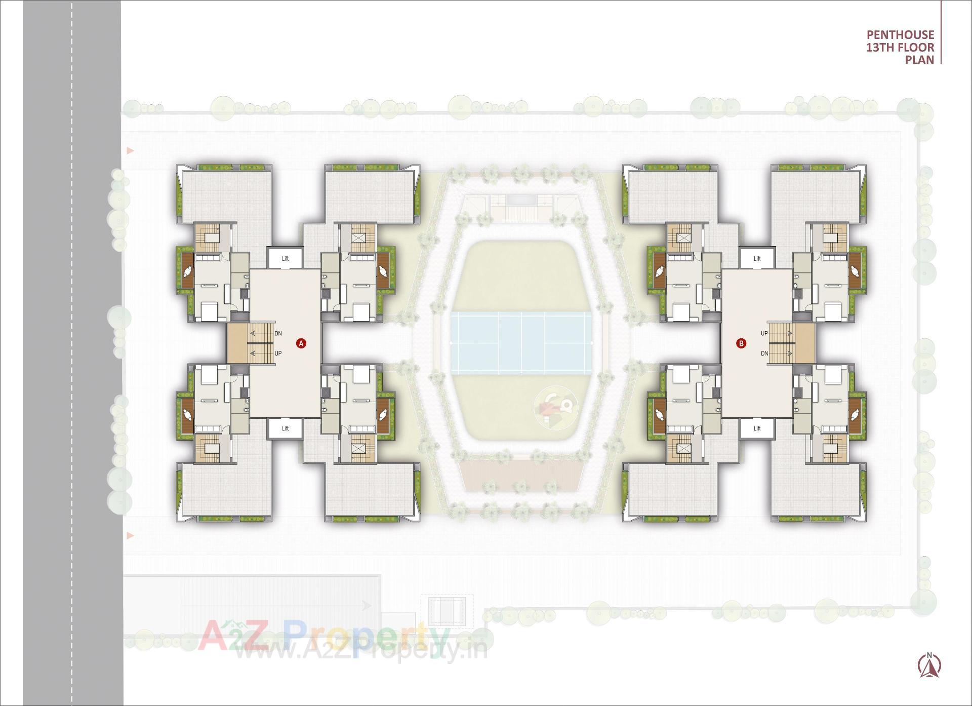 Layout of real estate project Polaris Celestia located at Koteshwar, Gandhinagar, Gujarat