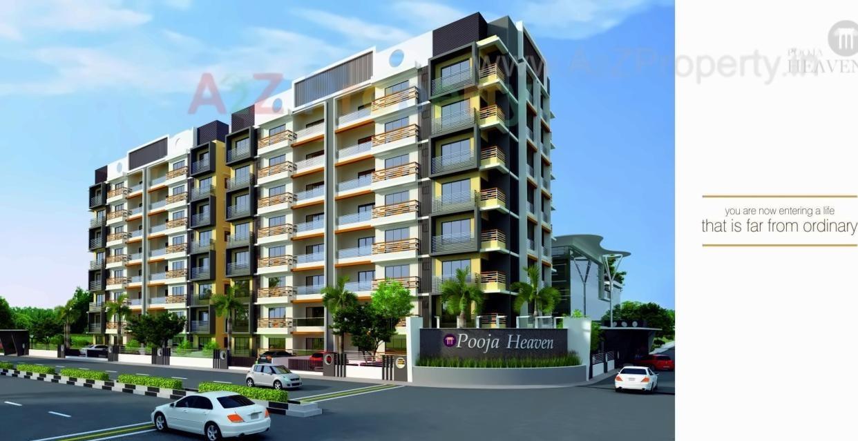 3D Elevation of real estate project Pooja Heaven located at Dehgam, Gandhinagar, Gujarat