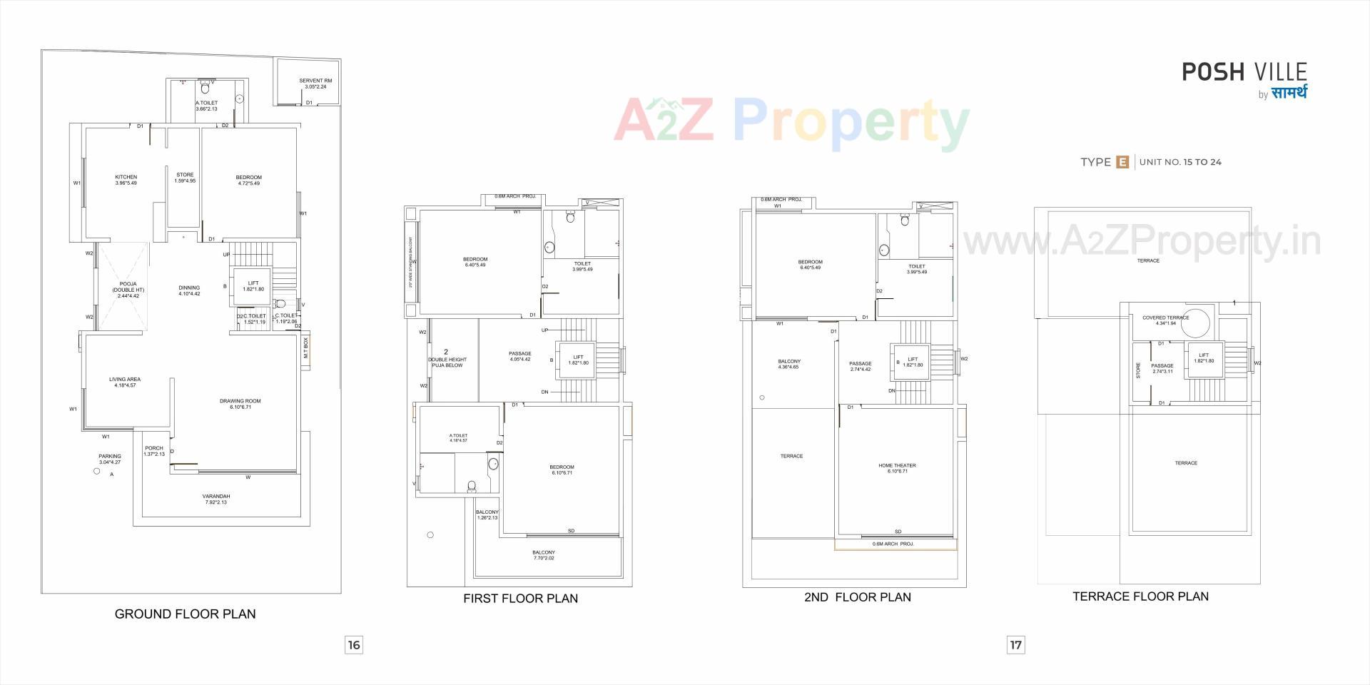 Layout of real estate project Posh Ville By Saamarth located at Raysan, Gandhinagar, Gujarat