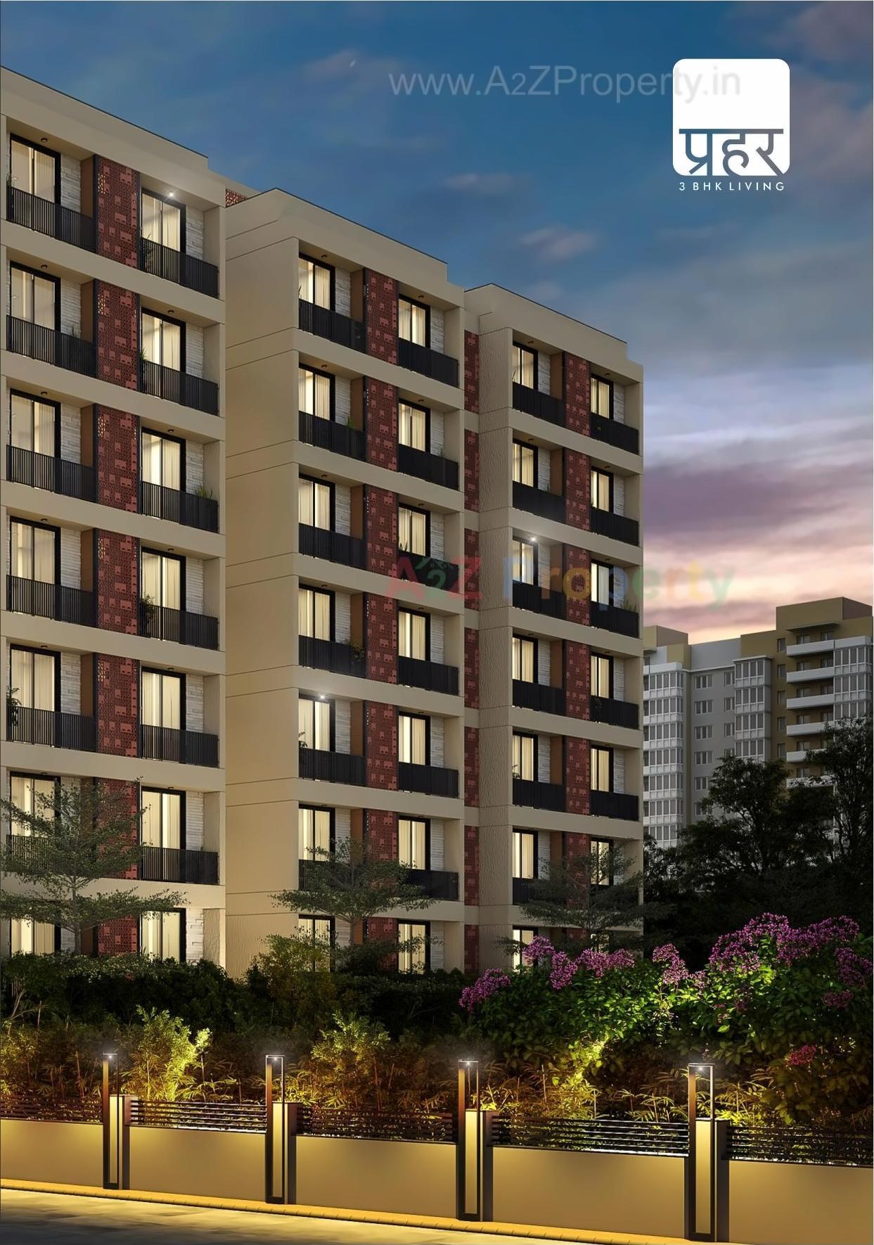 3D Elevation of real estate project Prahar Living located at Gandhinagar, Gandhinagar, Gujarat