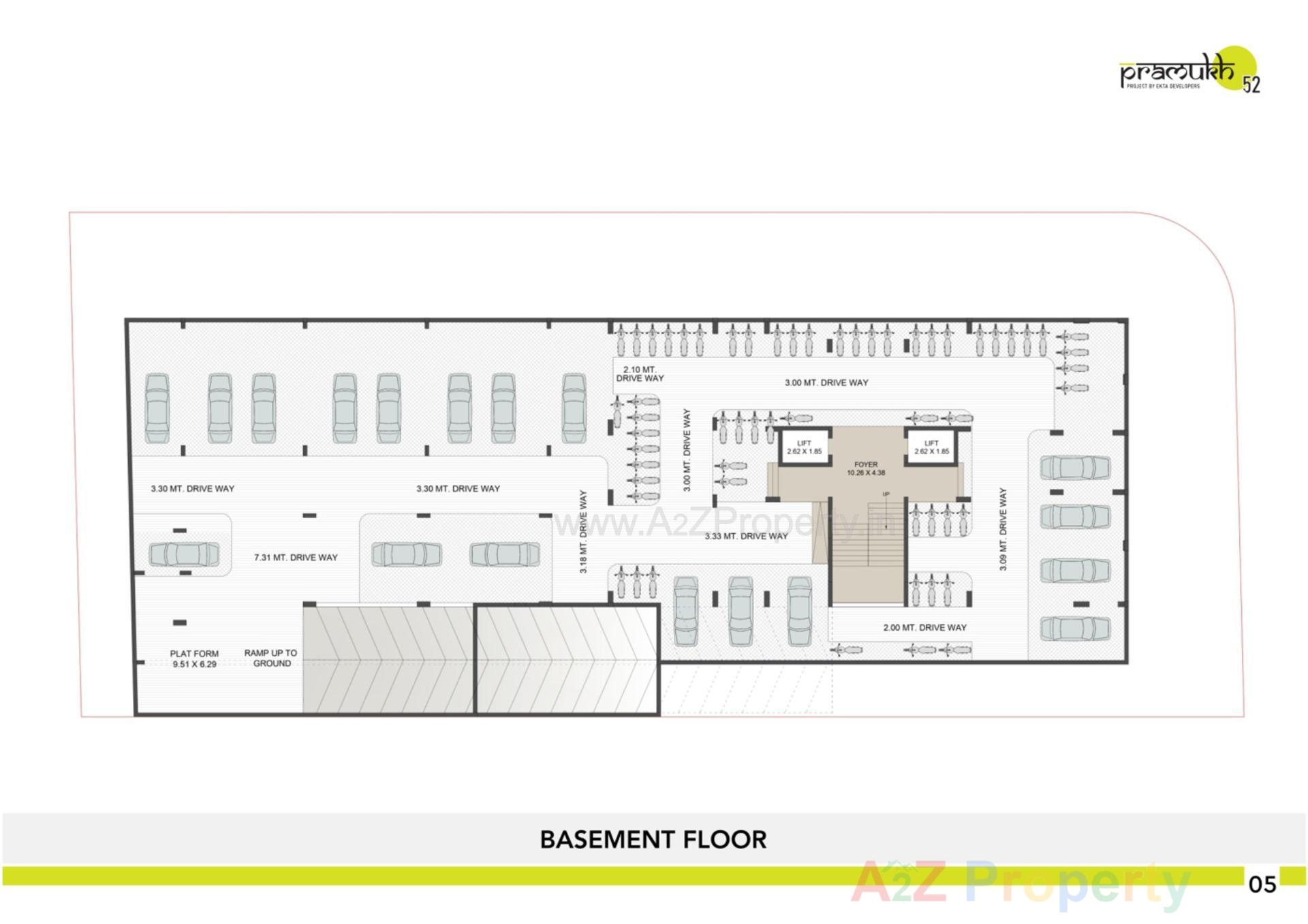 Layout of real estate project Pramukh located at Adalaj, Gandhinagar, Gujarat