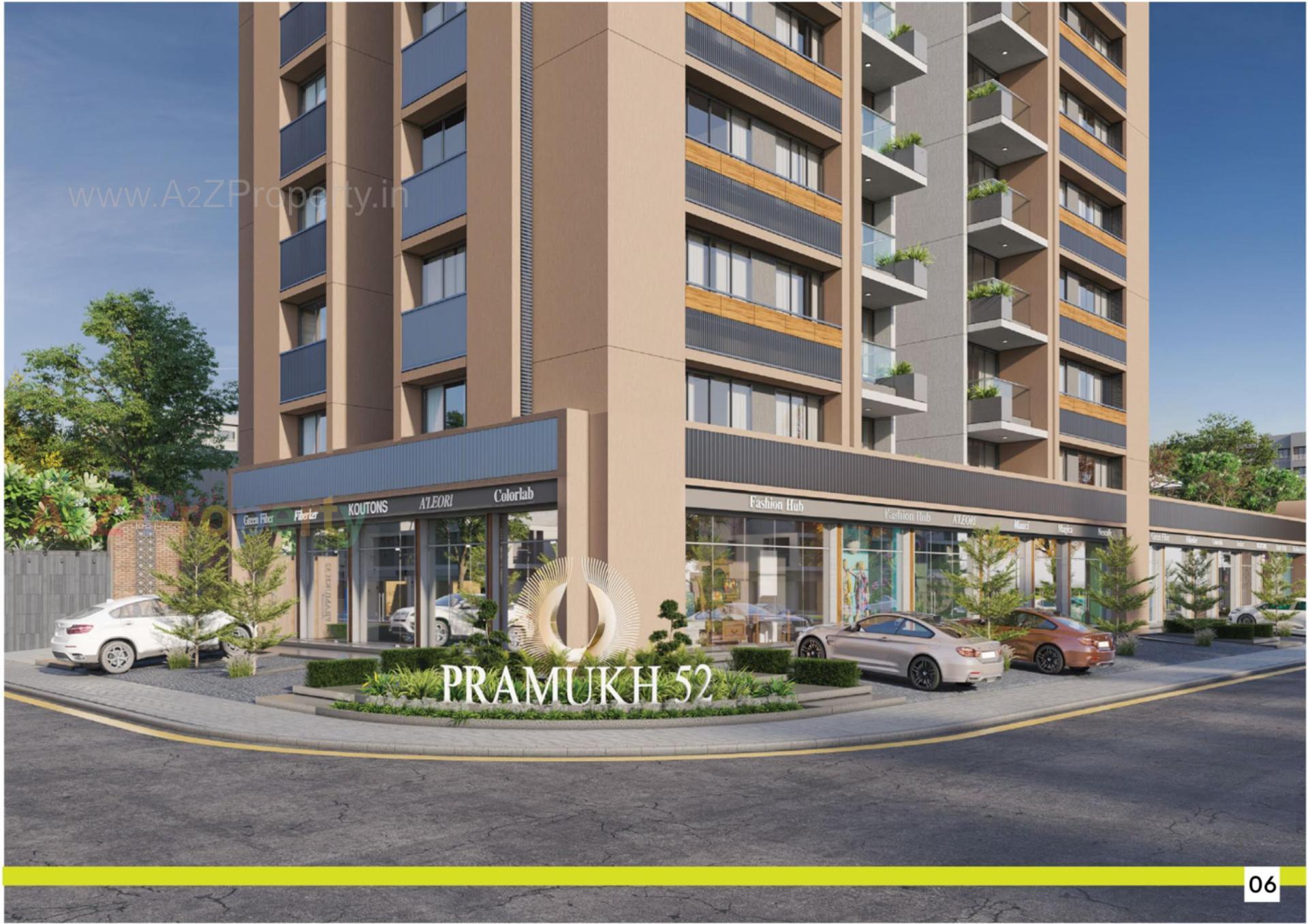 3D Elevation of real estate project Pramukh located at Adalaj, Gandhinagar, Gujarat
