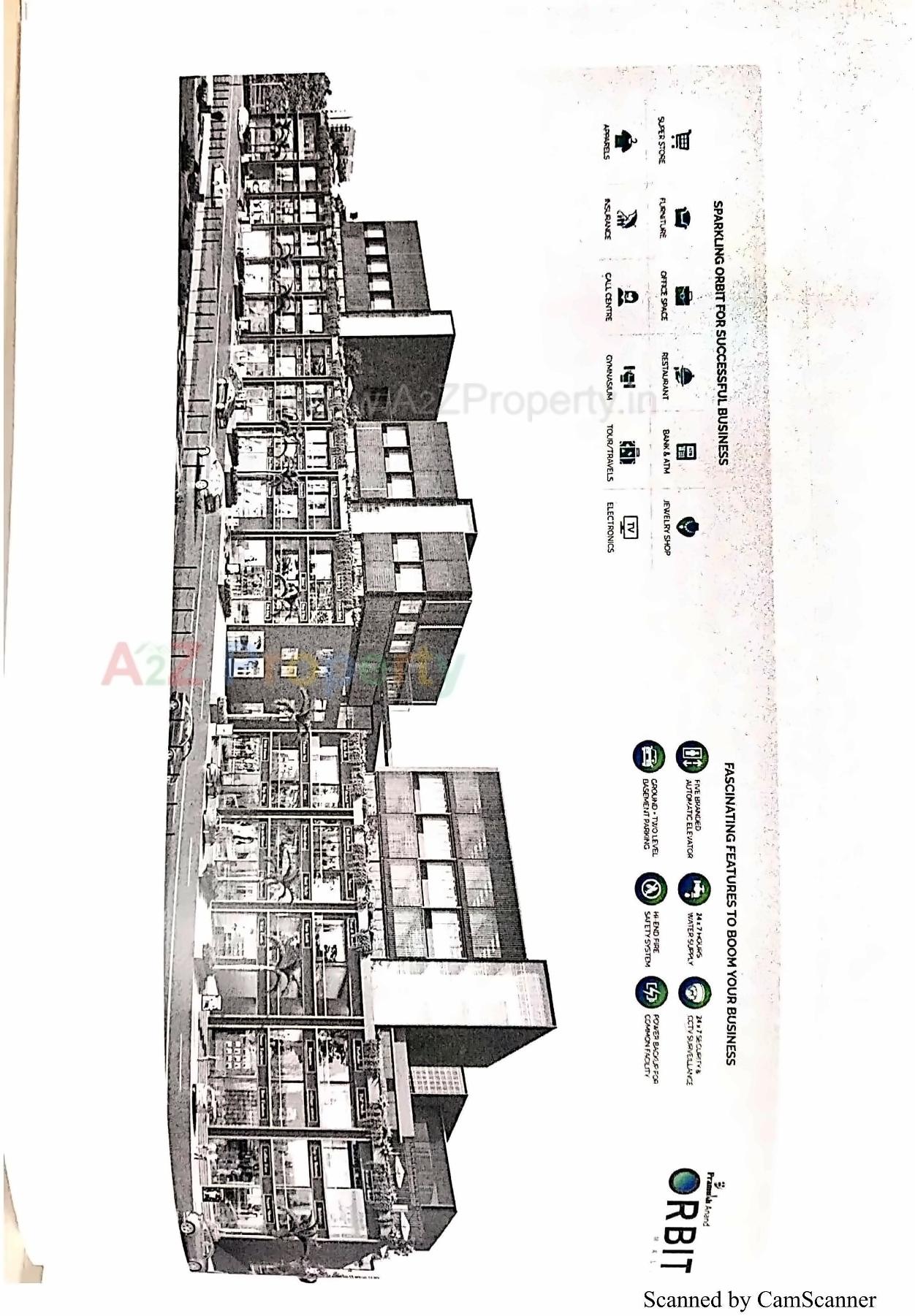 Layout of real estate project Pramukh Anand Orbit Mall located at Sargasan, Gandhinagar, Gujarat