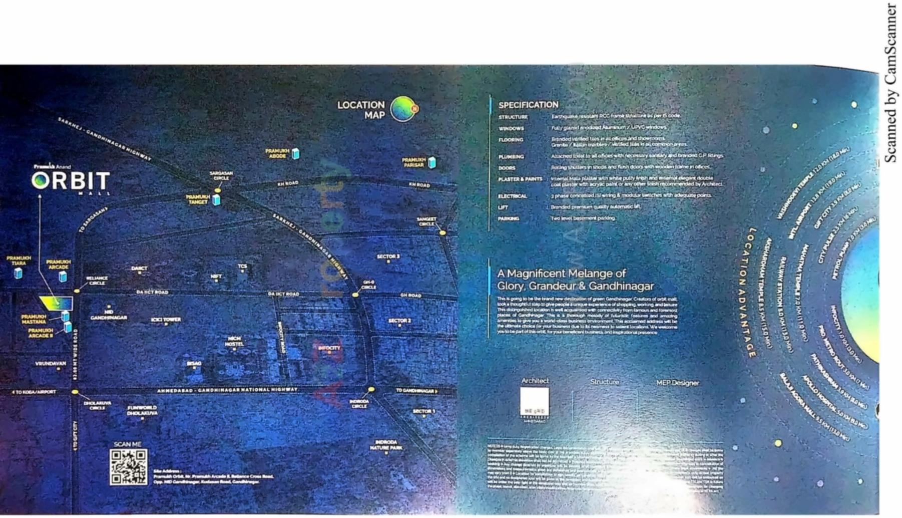  of real estate project Pramukh Anand Orbit Mall located at Sargasan, Gandhinagar, Gujarat