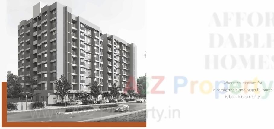 3D Elevation of real estate project Pramukh Arise located at Uvarsad, Gandhinagar, Gujarat