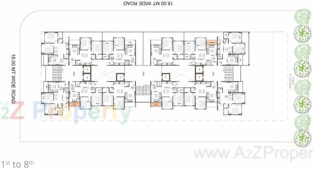 Layout of real estate project Pramukh Arise located at Uvarsad, Gandhinagar, Gujarat