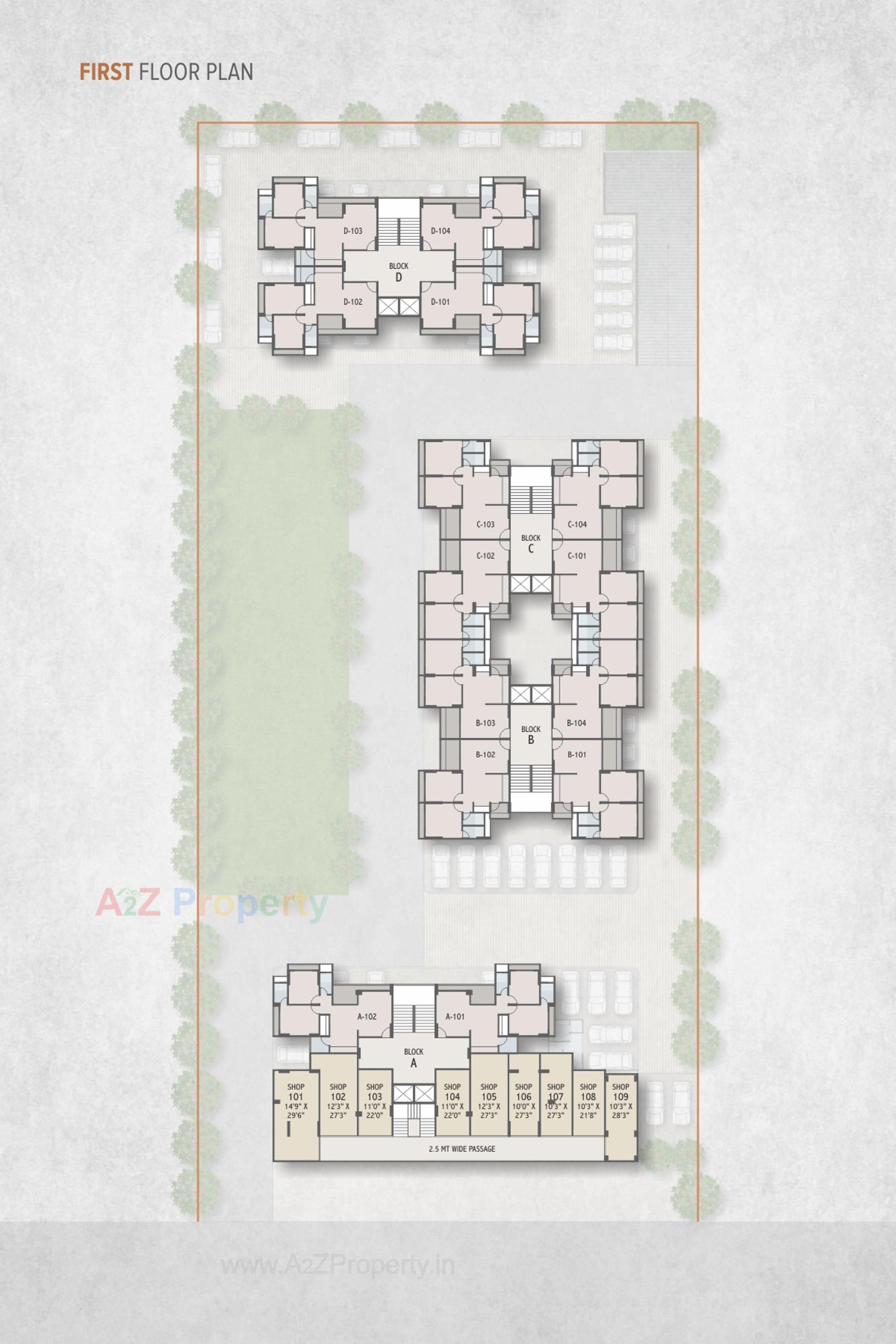 Layout of real estate project Pramukh Arista located at Tarapur, Gandhinagar, Gujarat