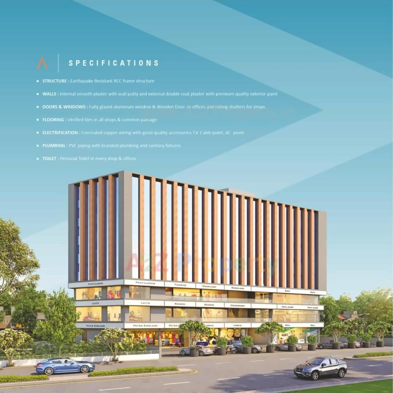 3D Elevation of real estate project Pramukh Ayan located at Gandhinagar, Gandhinagar, Gujarat