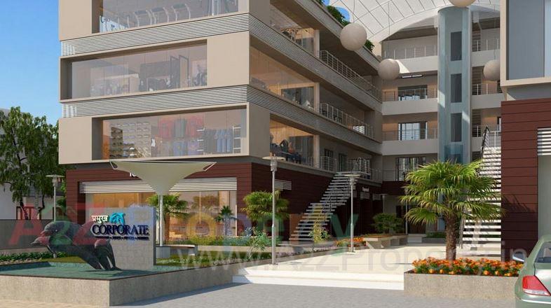 3D Elevation of real estate project Pramukh Corporate located at Raisan, Gandhinagar, Gujarat