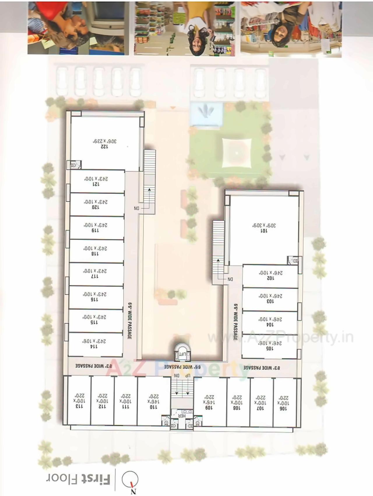 Layout of real estate project Pramukh Corporate located at Raisan, Gandhinagar, Gujarat