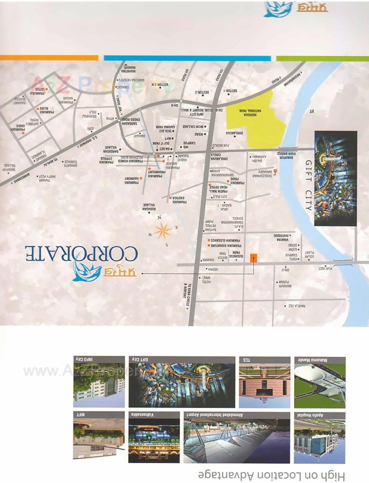  of real estate project Pramukh Corporate located at Raisan, Gandhinagar, Gujarat