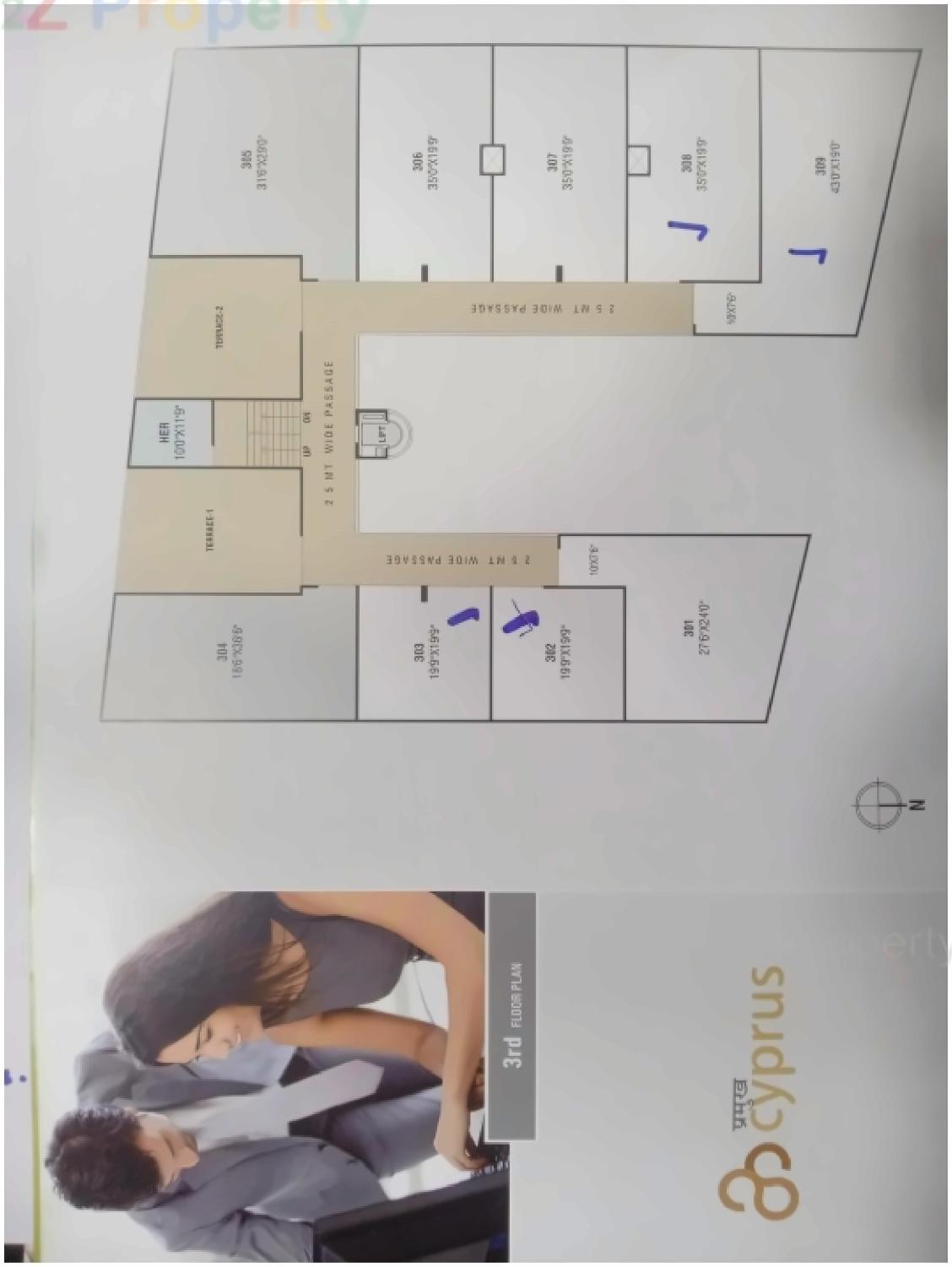 Layout of real estate project Pramukh Cyprus located at Sargasan, Gandhinagar, Gujarat
