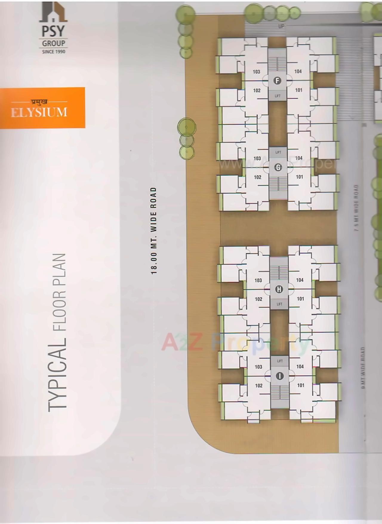Layout of real estate project Pramukh Elysium located at Uvarsad, Gandhinagar, Gujarat