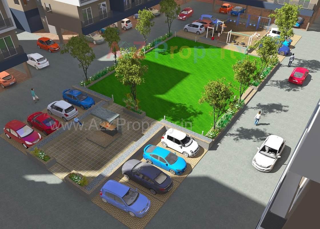 3D Elevation of real estate project Pramukh Glory located at Uvarsad, Gandhinagar, Gujarat