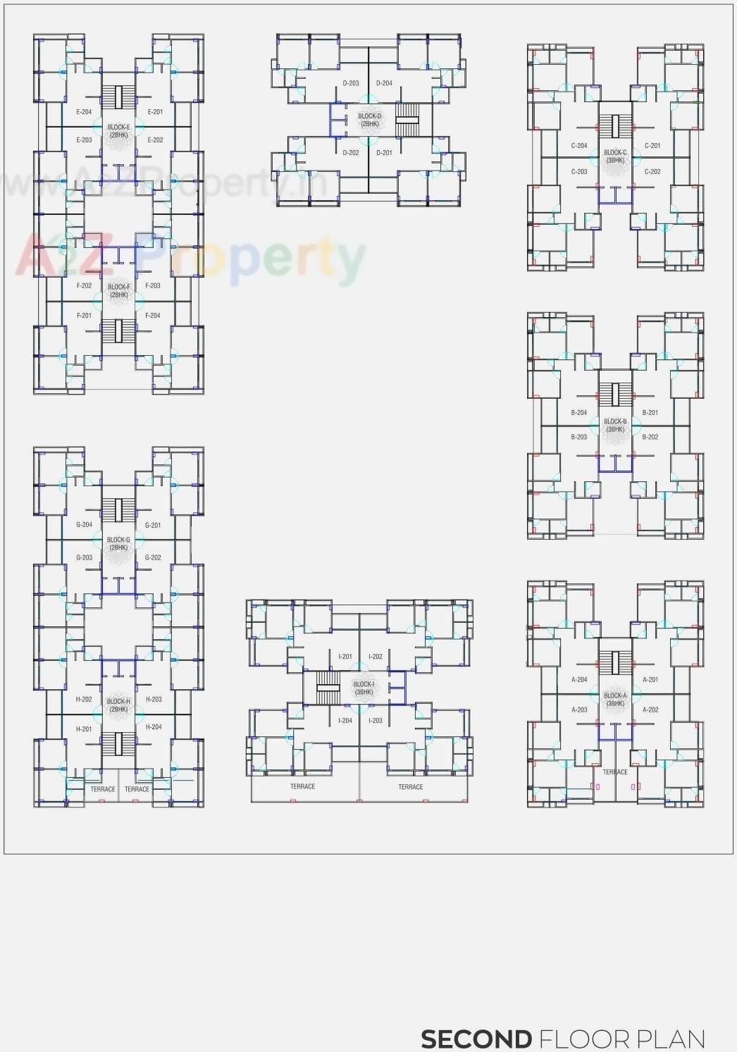 Layout of real estate project Pramukh Horizon located at Uvarsad, Gandhinagar, Gujarat