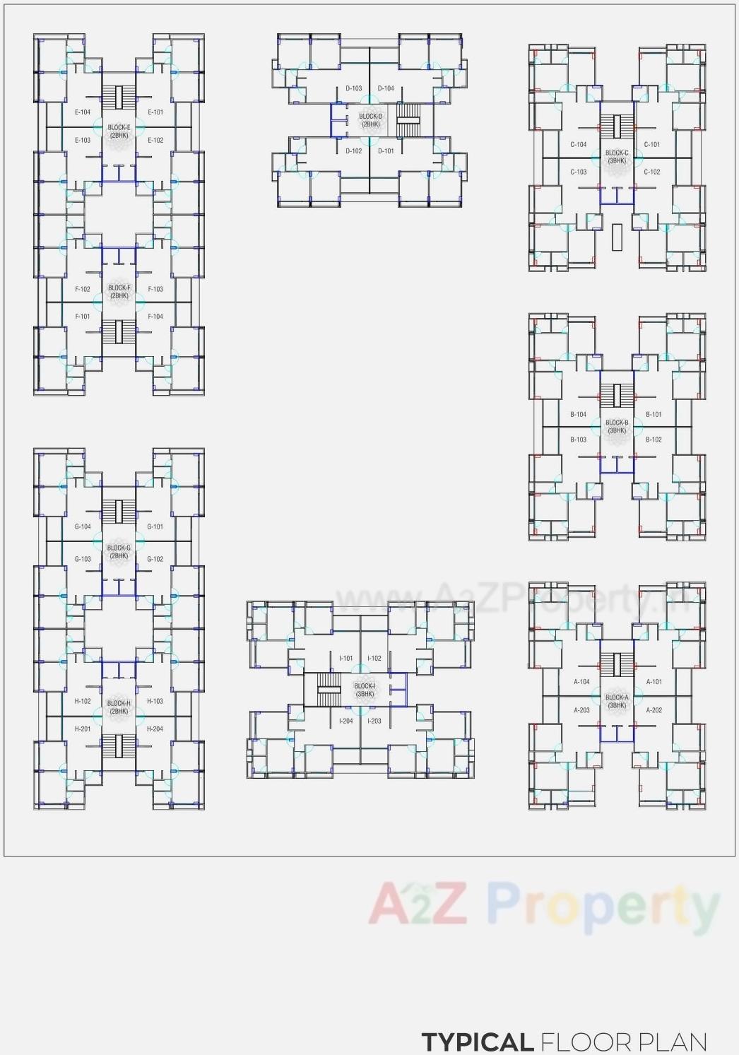 Layout of real estate project Pramukh Horizon located at Uvarsad, Gandhinagar, Gujarat