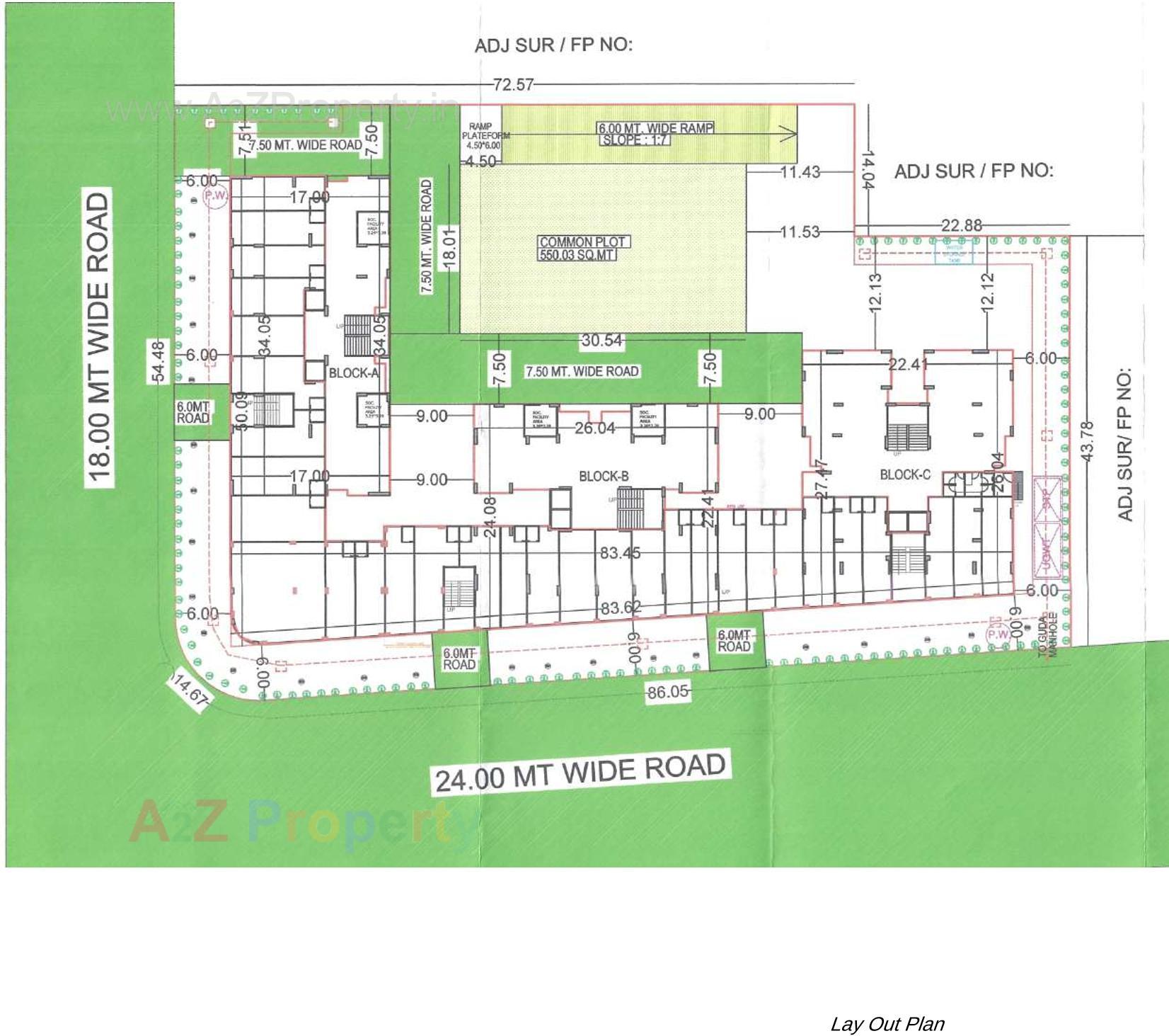 Layout of real estate project Pramukh Pearl located at Tarapur, Gandhinagar, Gujarat