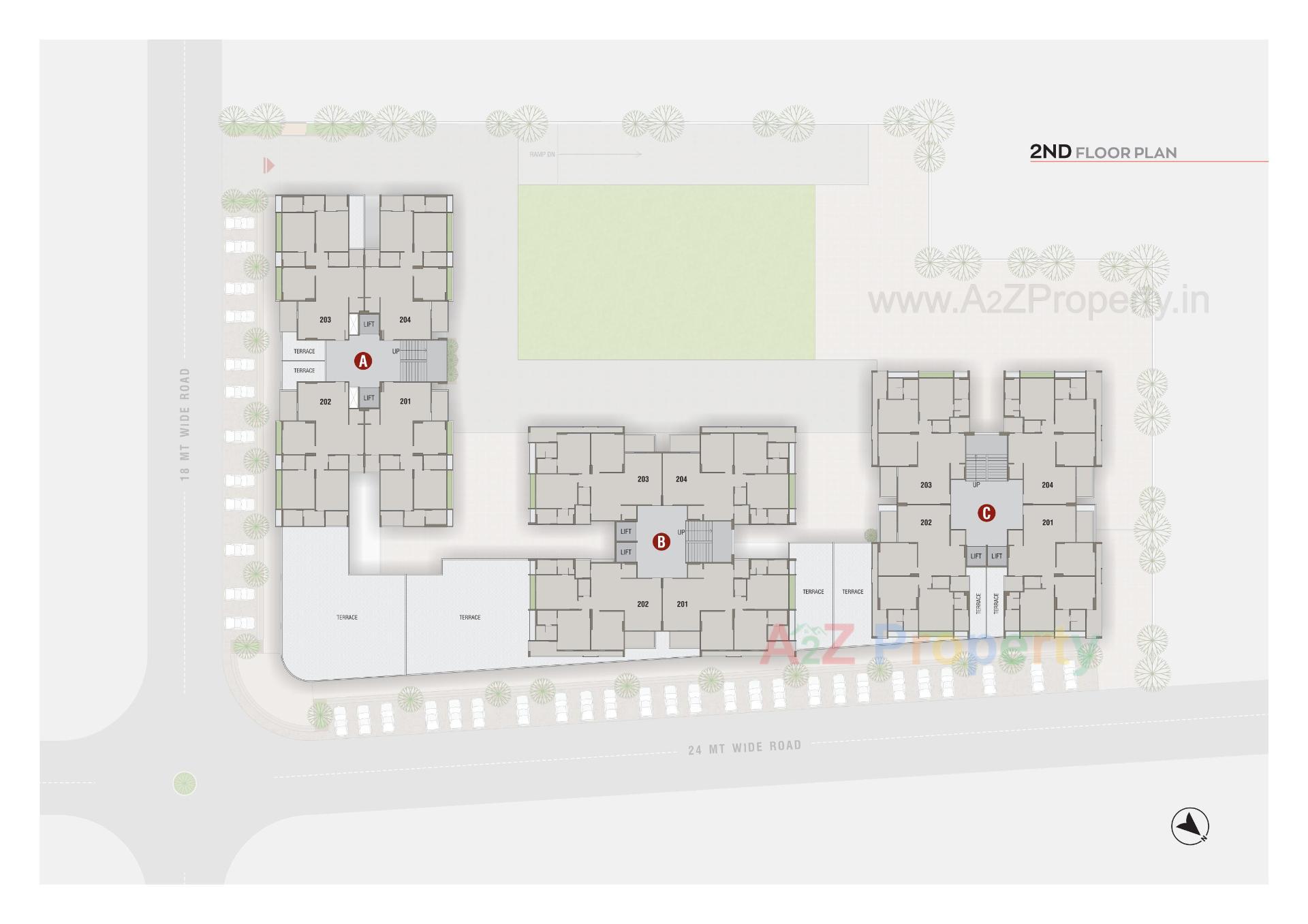 Layout of real estate project Pramukh Pearl located at Tarapur, Gandhinagar, Gujarat