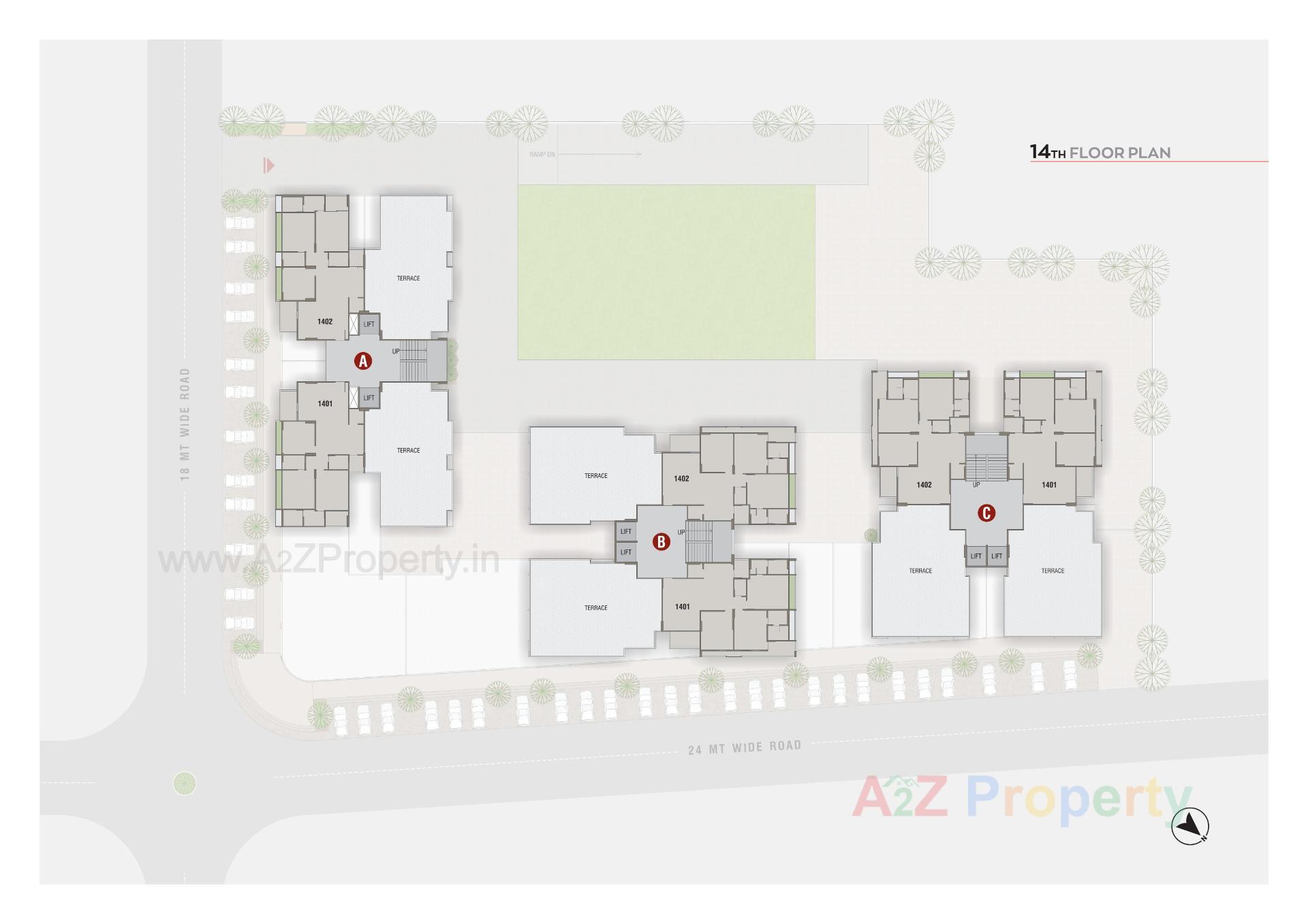 Layout of real estate project Pramukh Pearl located at Tarapur, Gandhinagar, Gujarat