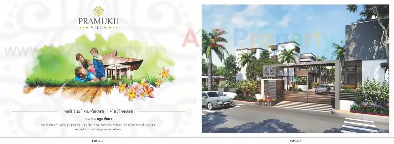 3D Elevation of real estate project Pramukh Villa located at Borisana, Gandhinagar, Gujarat