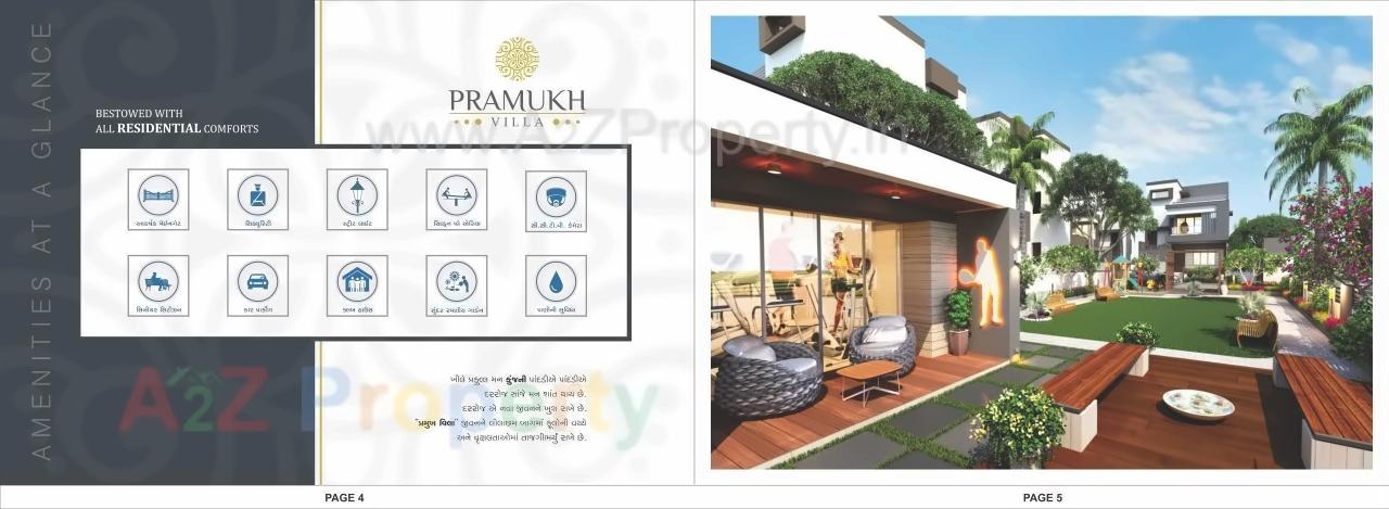 3D Elevation of real estate project Pramukh Villa located at Borisana, Gandhinagar, Gujarat