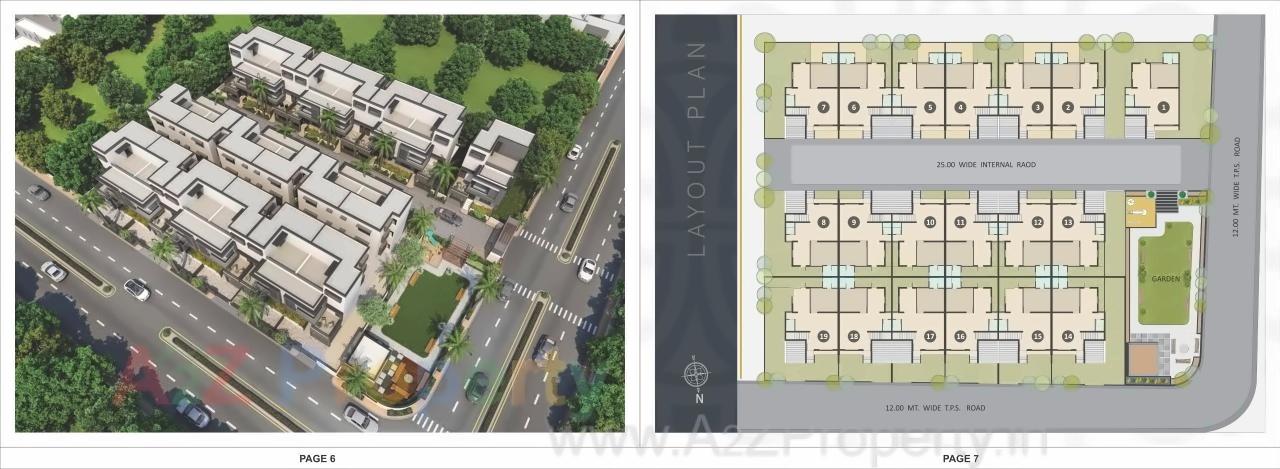Layout of real estate project Pramukh Villa located at Borisana, Gandhinagar, Gujarat