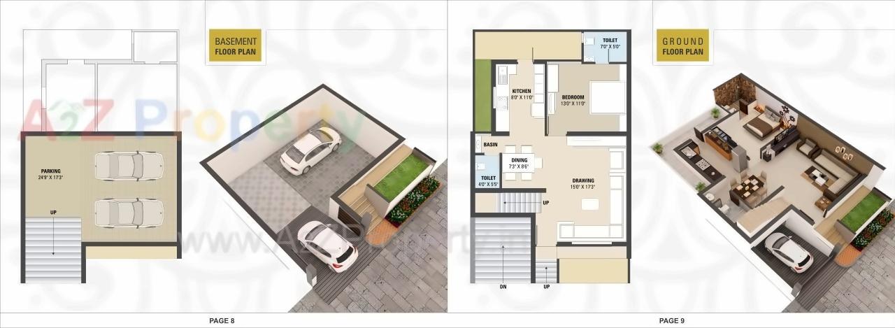 Layout of real estate project Pramukh Villa located at Borisana, Gandhinagar, Gujarat