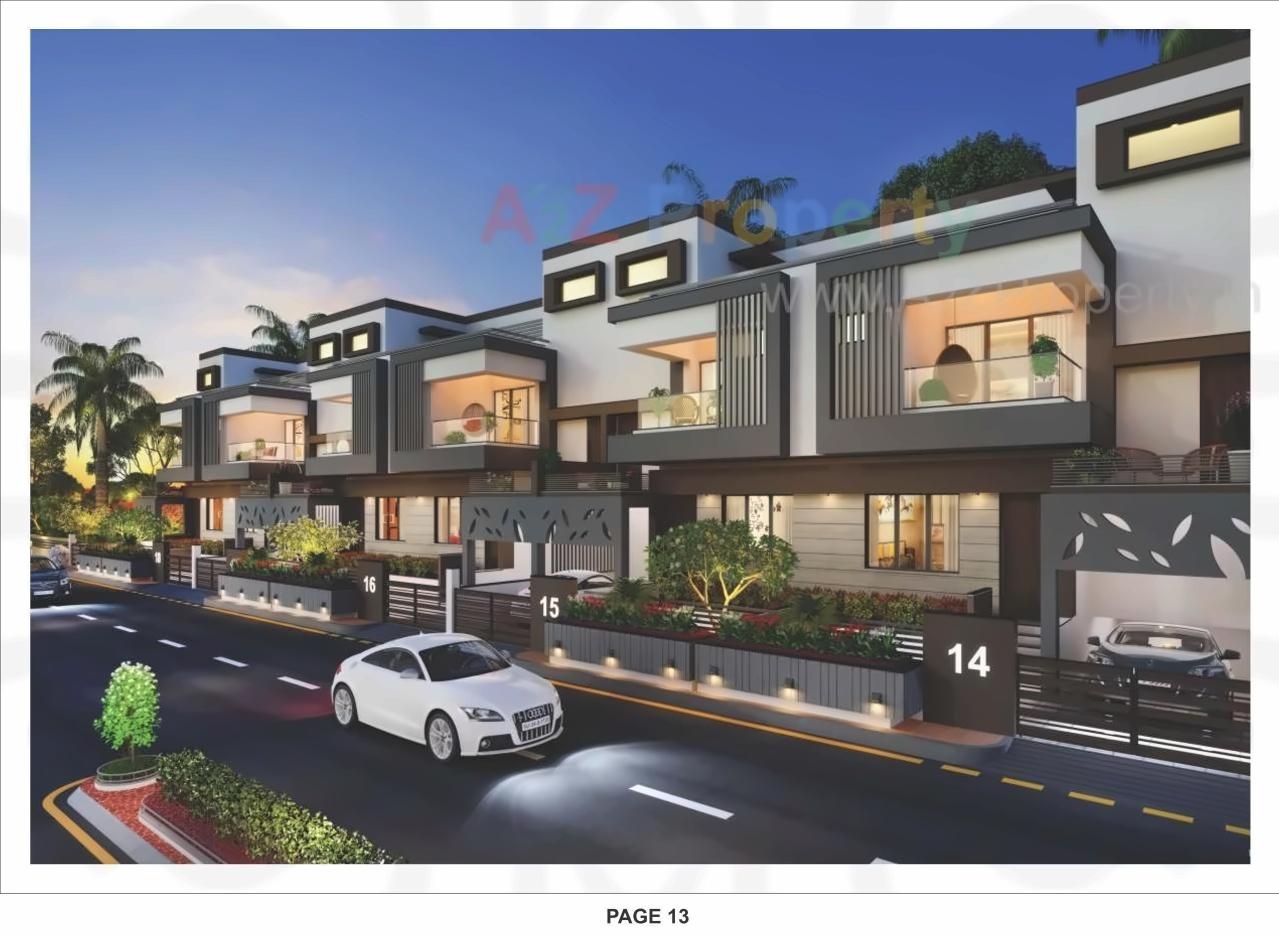 3D Elevation of real estate project Pramukh Villa located at Borisana, Gandhinagar, Gujarat