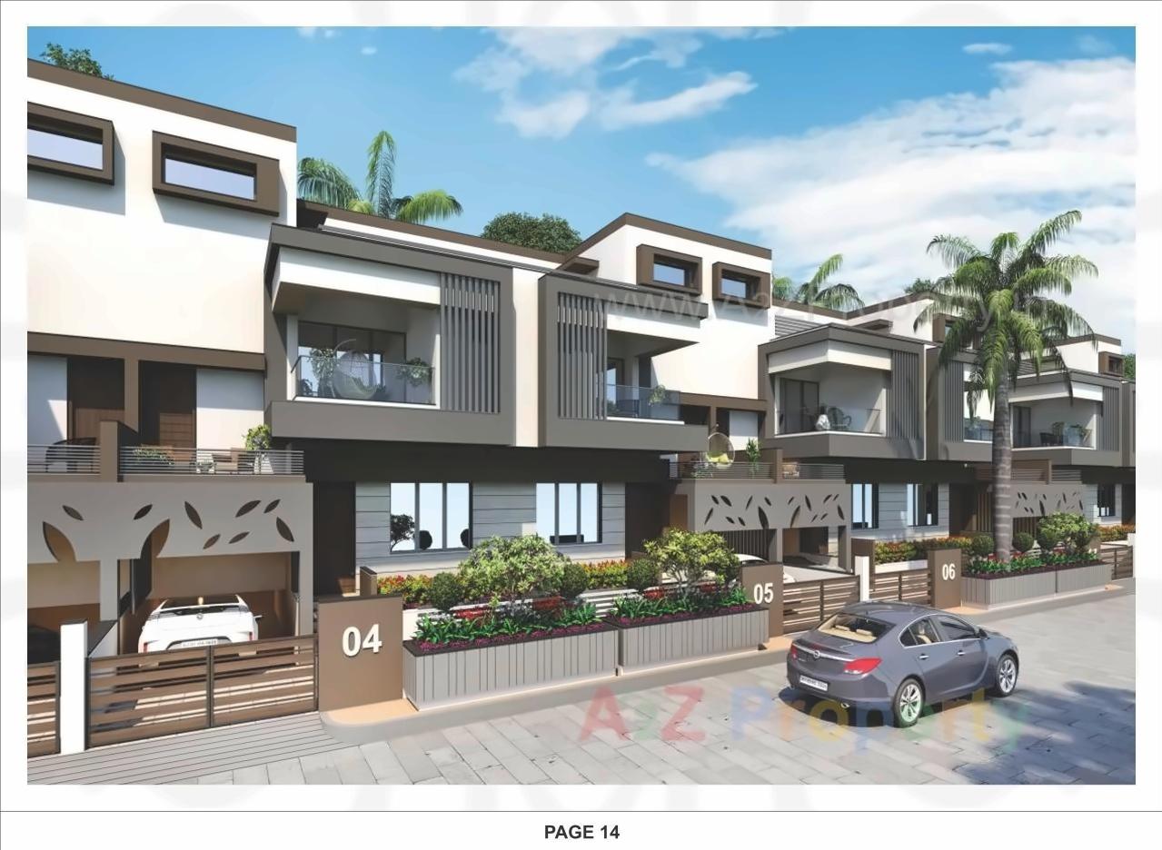 3D Elevation of real estate project Pramukh Villa located at Borisana, Gandhinagar, Gujarat