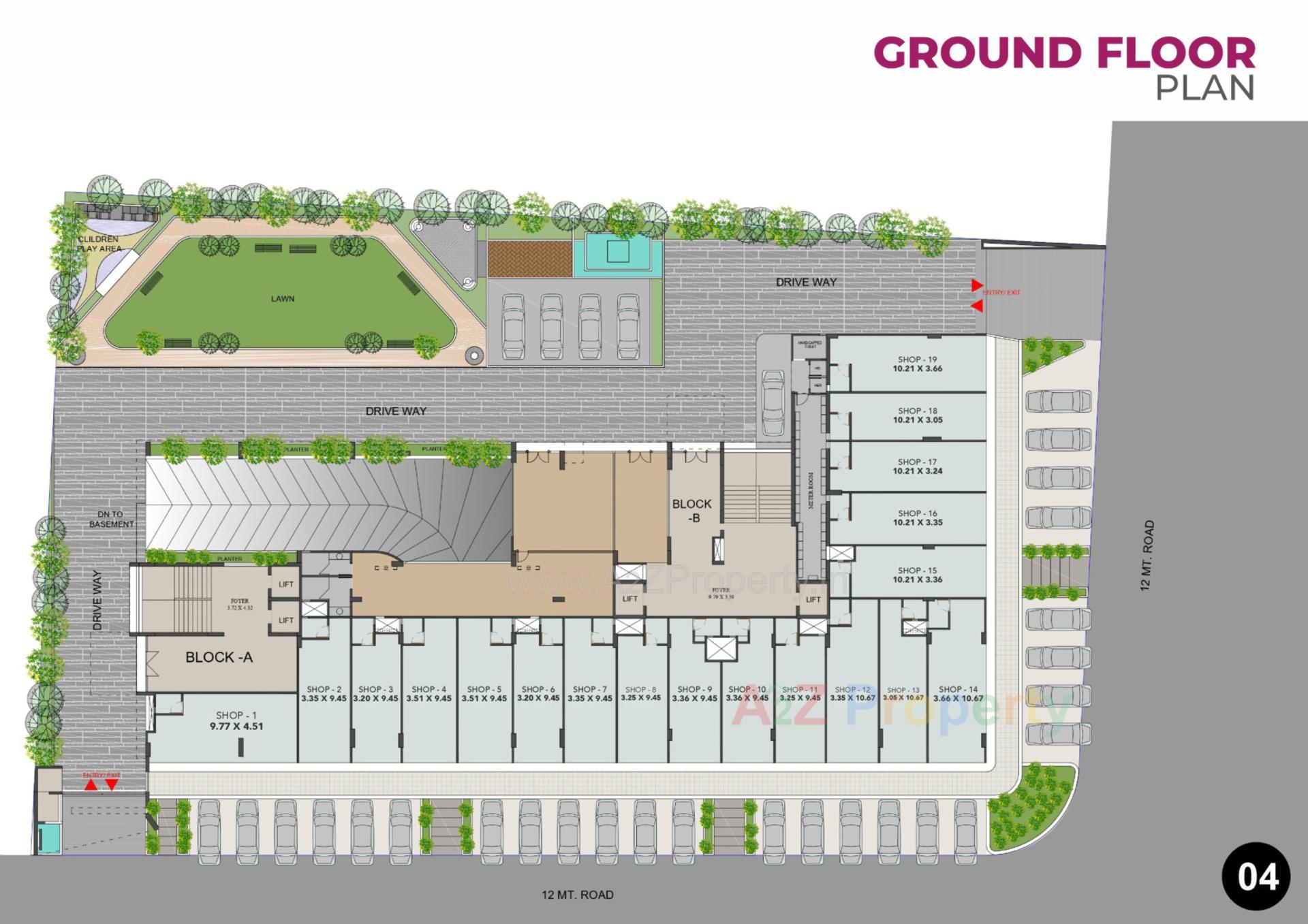 Layout of real estate project Pramukh Viyana located at Adalaj, Gandhinagar, Gujarat