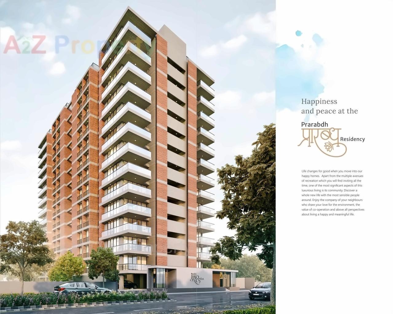 3D Elevation of real estate project Prarabdh Residency located at Sargasan, Gandhinagar, Gujarat