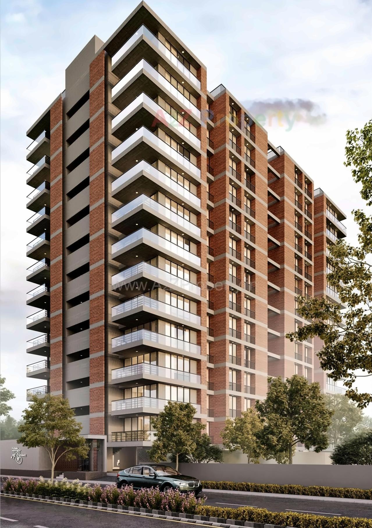 3D Elevation of real estate project Prarabdh Residency located at Sargasan, Gandhinagar, Gujarat