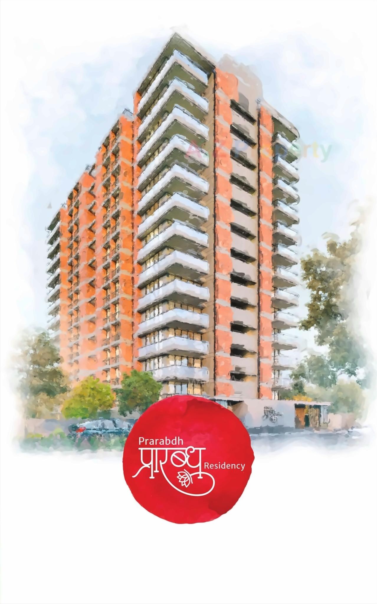 3D Elevation of real estate project Prarabdh Residency located at Sargasan, Gandhinagar, Gujarat