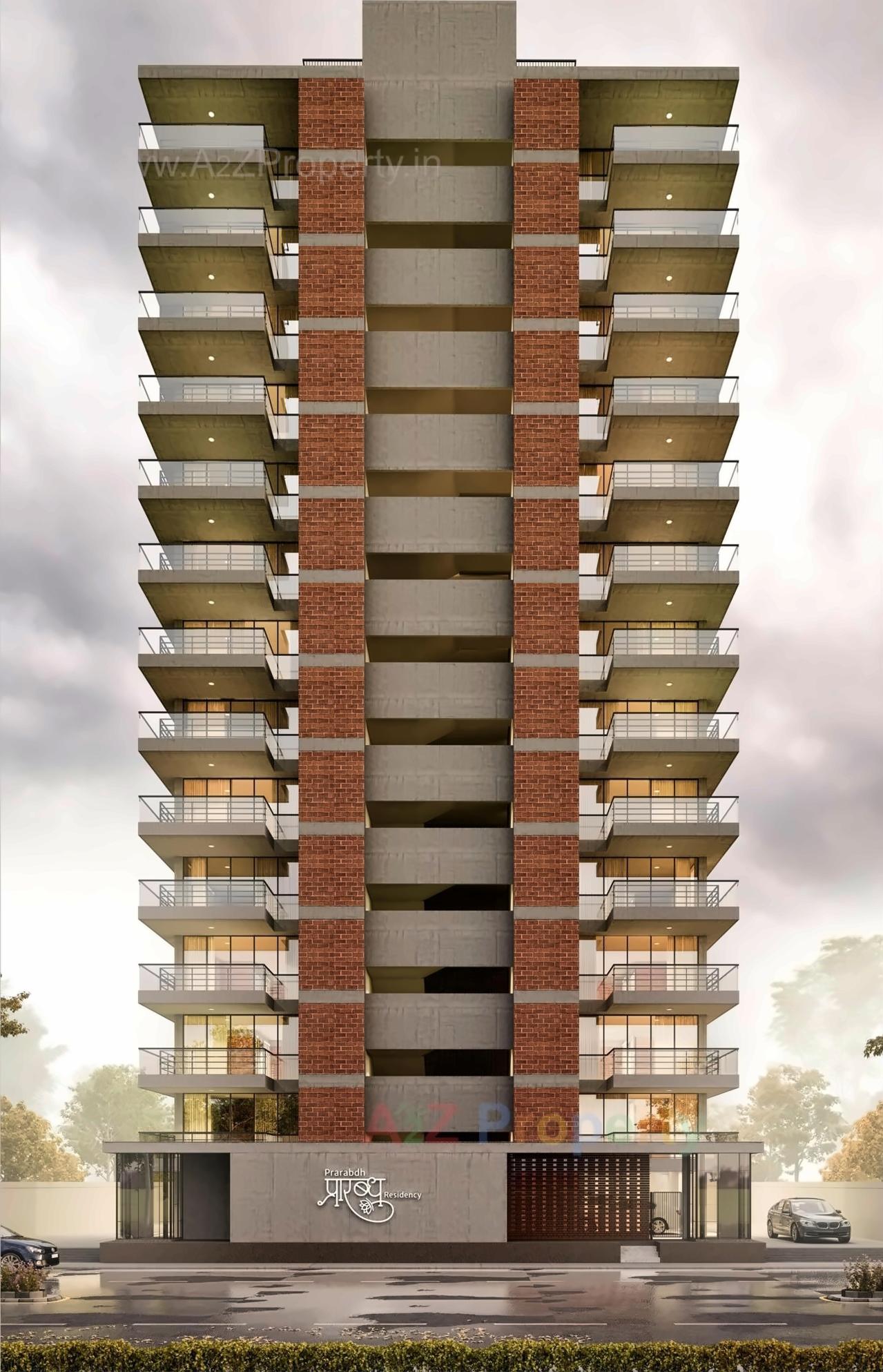 3D Elevation of real estate project Prarabdh Residency located at Sargasan, Gandhinagar, Gujarat